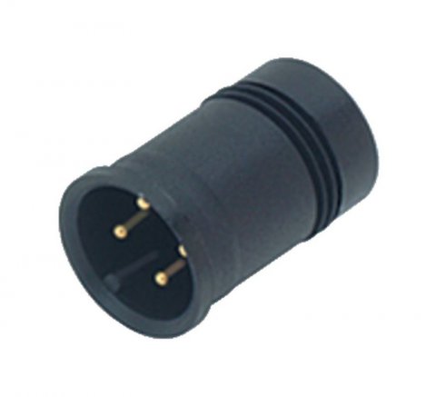 M12 Male receptacle, Contacts: 4, unshielded, solder, IP67