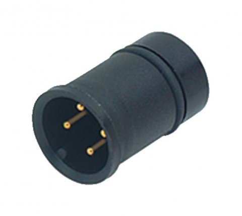 M12 Male receptacle, Contacts: 4, unshielded, solder, IP67