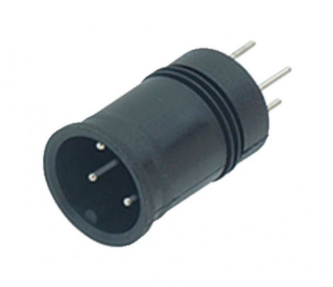 M12 Male receptacle, Contacts: 4, unshielded, THT, IP67