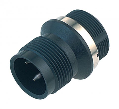 M18 Male panel mount connector, Contacts: 4, unshielded, solder, IP67, UL