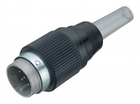 Bayonet Male cable connector, Contacts: 12, 5.0-8.0 mm, shieldable, solder, IP40