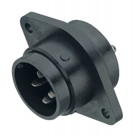 Bayonet Male panel mount connector, Contacts: 12, unshielded, solder, IP40