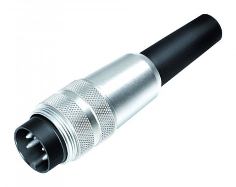 M16 Male cable connector, Contacts: 8 (08-a), 3.0-6.0 mm, unshielded, solder, IP40