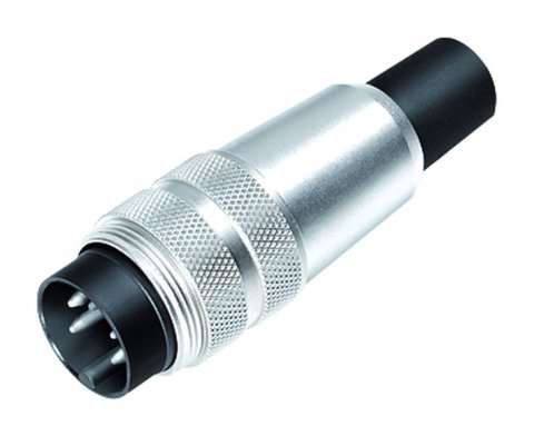 M16 Male cable connector, Contacts: 8 (08-a), 6.0-8.0 mm, unshielded, solder, IP40