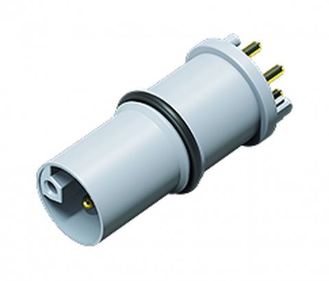 M12 Male receptacle, Contacts: 4+FE, unshielded, THR, IP68, UL