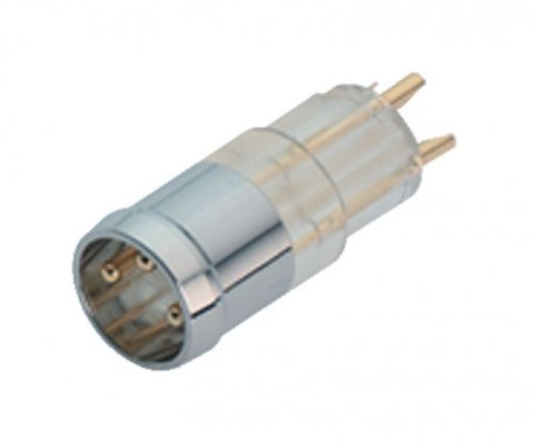 Snap-In Male receptacle, Contacts: 4, unshielded, solder, IP65