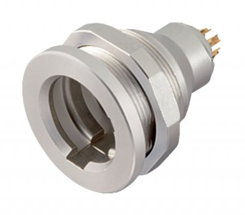 Push Pull Male panel mount connector, Contacts: 3, shieldable, solder, IP67