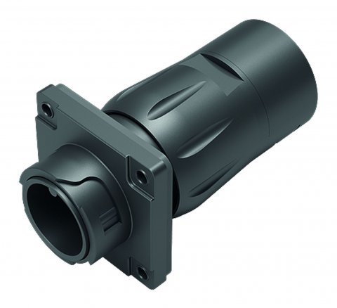 Bayonet Male panel mount connector, Contacts: 4+PE, unshielded, crimping (Crimp contacts must be ordered separately), IP68/IP69K, UL, VDE