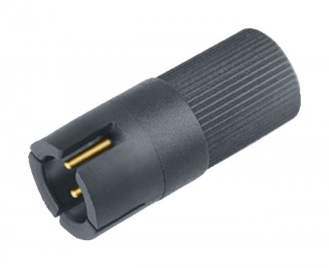 Snap-In Male cable connector, Contacts: 3, 3.6 mm, unshielded, solder, IP40