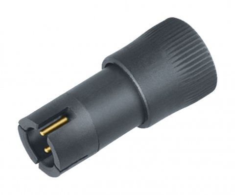 Snap-In Male cable connector, Contacts: 3, 3.0-4.0 mm, unshielded, solder, IP40