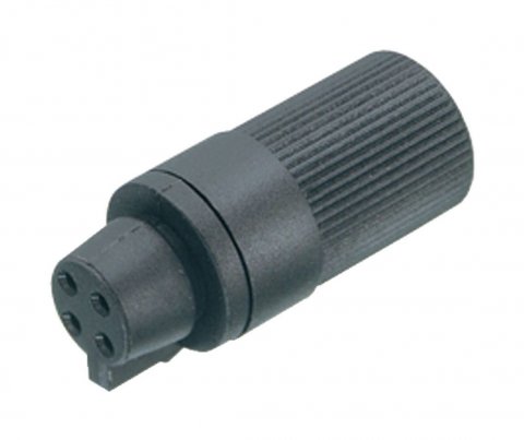 Snap-In Female cable connector, Contacts: 3, 3.6 mm, unshielded, solder, IP40