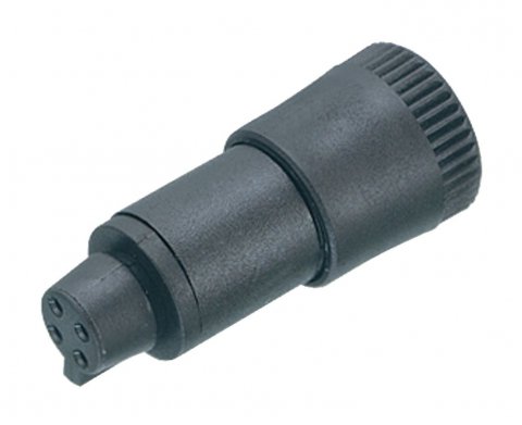 Snap-In Female cable connector, Contacts: 3, 2.5-4.0 mm, unshielded, solder, IP40