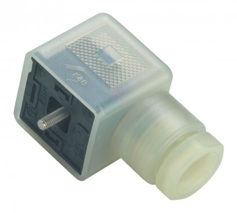 Female power connector, Contacts: 2+PE, 6.0-8.0 mm, unshielded, screw clamp, IP40 without seal, Circuit P30, with LED PNP