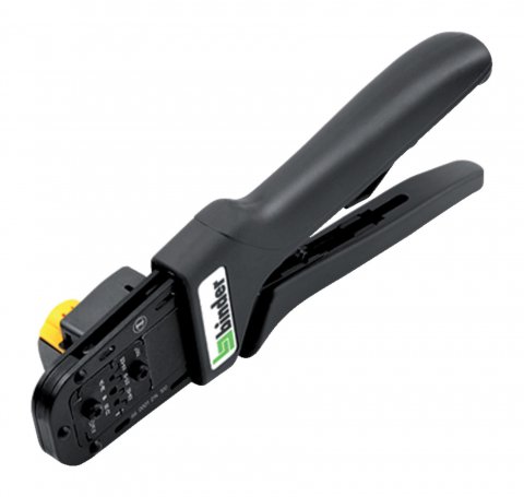 Crimping tool, for single contacts