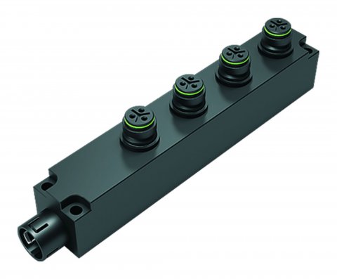 Snap-In 4-way distributor, Contacts: 3, unshielded, pluggable, IP67