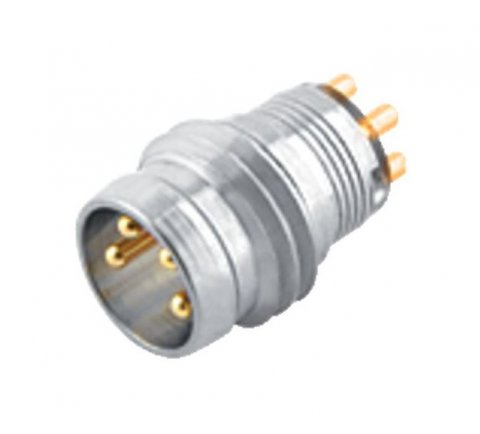 M8 Male receptacle, Contacts: 3, unshielded, THT, IP67