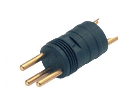 M8 Male receptacle, Contacts: 3, unshielded, solder, IP67, UL, for M8 tube