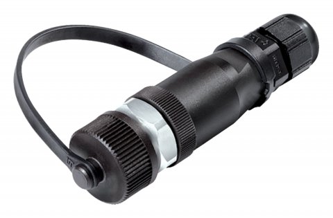 M12 Male cable connector, Contacts: 4, 4.0-6.5 mm, unshielded, screw clamp, IP69K, for outdoor applications