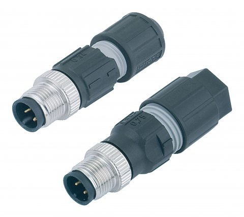 M12 Male cable connector, Contacts: 4, 3.5-6.0 mm, unshielded, wire clamp, IP67