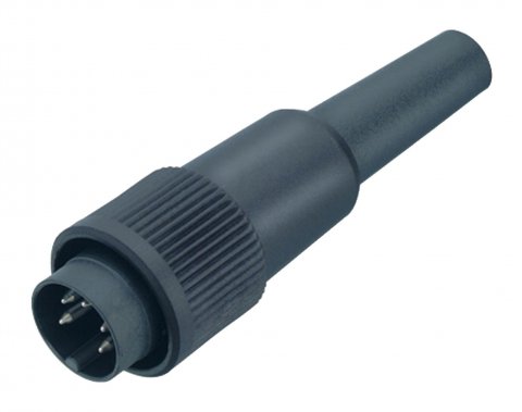 Bayonet Male cable connector, Contacts: 2, 3.0-6.0 mm, unshielded, solder, IP40