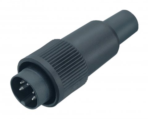 Bayonet Male cable connector, Contacts: 2, 6.0-8.0 mm, unshielded, solder, IP40