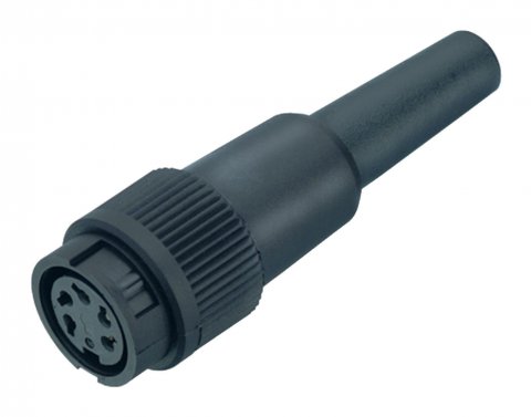 Bayonet Female cable connector, Contacts: 2, 3.0-6.0 mm, unshielded, solder, IP40