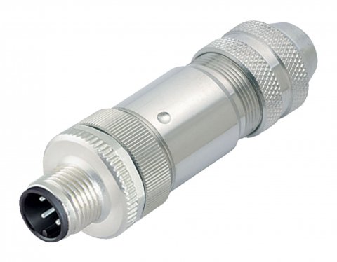 M12 Male cable connector, Contacts: 12, 6.0-8.0 mm, shieldable, solder, IP67, UL