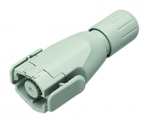 Snap-In Male cable connector, Contacts: 12, 6.0-8.0 mm, unshielded, solder, IP54