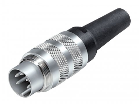 M16 Male cable connector, Contacts: 6 (06-a), 6.0-8.0 mm, shieldable, solder, IP40