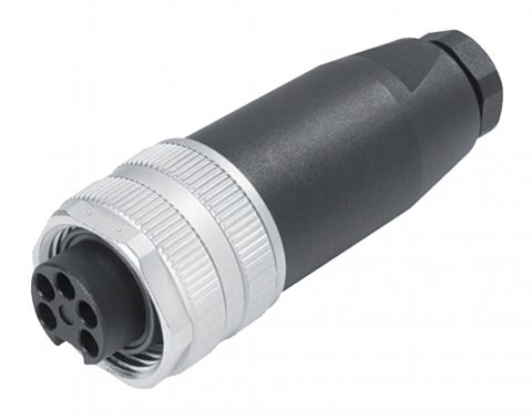 7/8" Female cable connector, Contacts: 2+PE, 6.0-8.0 mm, unshielded, screw clamp, IP67, UL, VDE