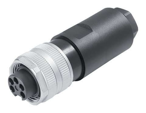 7/8" Female cable connector, Contacts: 2+PE, 8.0-10.0 mm, unshielded, screw clamp, IP67, UL, VDE