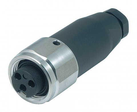 7/8" Female cable connector, Contacts: 2+PE, 6.0-8.0 mm, unshielded, screw clamp, IP67, UL, VDE