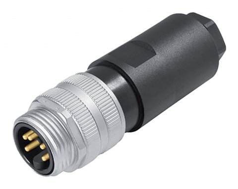 7/8" Male cable connector, Contacts: 2+PE, 8.0-10.0 mm, unshielded, screw clamp, IP67, UL, VDE