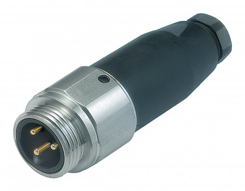 7/8" Male cable connector, Contacts: 2+PE, 6.0-8.0 mm, unshielded, screw clamp, IP67, UL, VDE