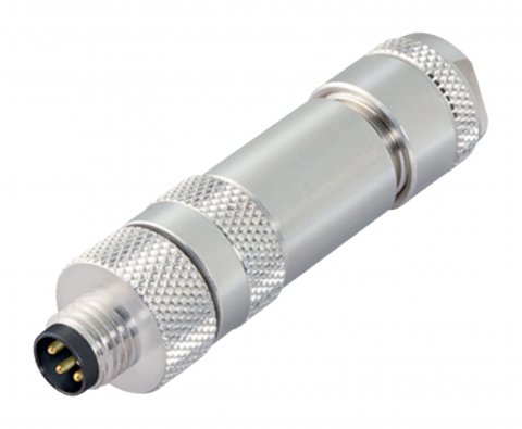 M8 Male cable connector, Contacts: 3, 4.0-5.5 mm, shieldable, screw clamp, IP67, UL