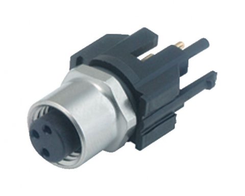 M8 Female panel mount connector, Contacts: 4, unshielded, THR, IP67, UL