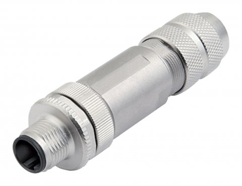 M12 Male cable connector, Contacts: 4, 5.0-8.0 mm, shieldable, crimping (Crimp contacts must be ordered separately), IP67