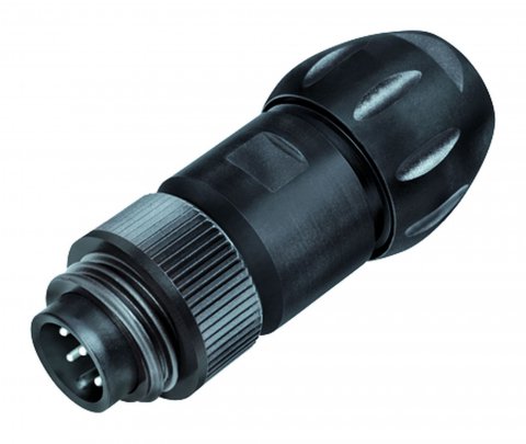 RD24 Male cable connector, Contacts: 6+PE, 7.0-17.0 mm, unshielded, crimping (Crimp contacts must be ordered separately), IP67, UL, ESTI+, VDE, Vario