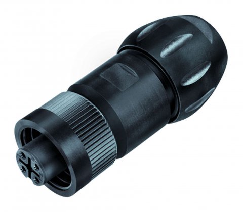 RD24 Female cable connector, Contacts: 6+PE, 7.0-17.0 mm, unshielded, screw clamp, IP67, UL, ESTI+, VDE, Vario