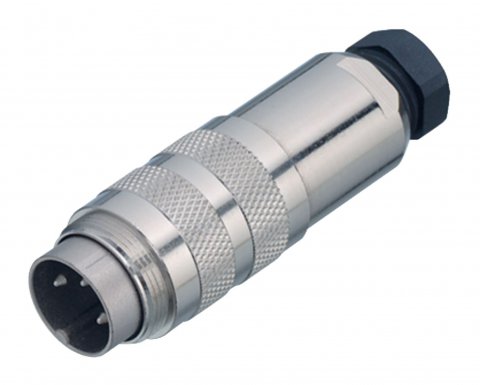 M16 Male cable connector, Contacts: 2 (02-a), 4.0-6.0 mm, shieldable, solder, IP67, UL