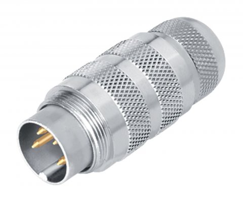 M16 Male cable connector, Contacts: 2 (02-a), 4.1-7.8 mm, unshielded, solder, IP67, UL, Short version