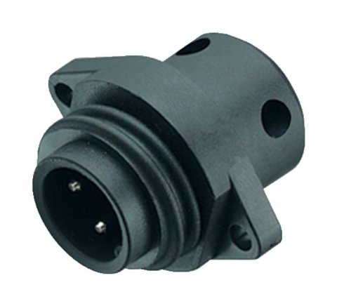 RD24 Male panel mount connector, Contacts: 3+PE, unshielded, screw clamp, IP67