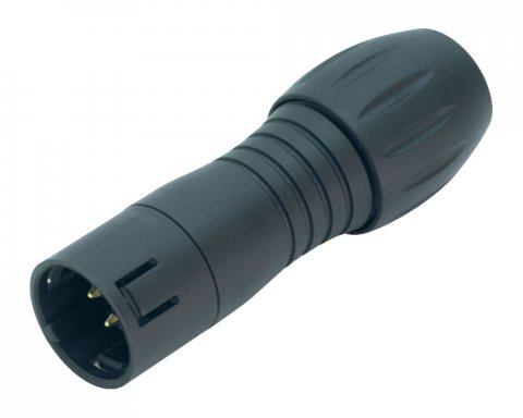 Snap-In Male cable connector, Contacts: 3, 6.0-8.0 mm, unshielded, solder, IP67, UL, VDE