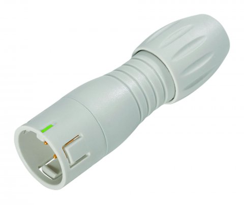 Snap-In Male cable connector, Contacts: 3, 2.5-4.0 mm, unshielded, solder, IP67