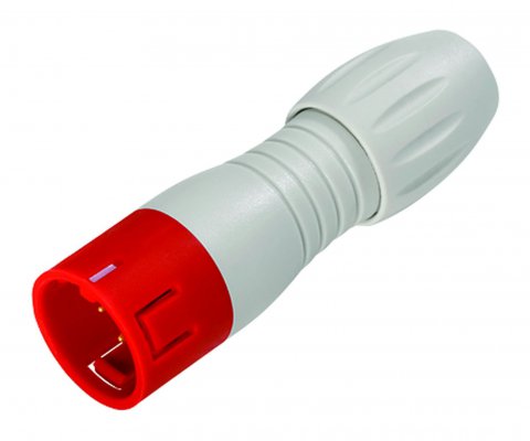 Snap-In Male cable connector, Contacts: 3, 4.0-6.0 mm, unshielded, solder, IP67