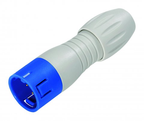 Snap-In Male cable connector, Contacts: 3, 4.0-6.0 mm, unshielded, solder, IP67