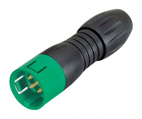 Snap-In Male cable connector, Contacts: 3, 4.0-6.0 mm, unshielded, solder, IP67, UL, VDE