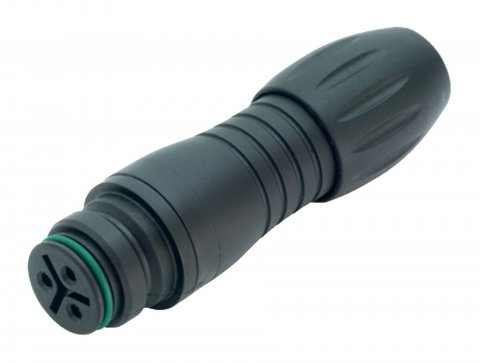 Snap-In Female cable connector, Contacts: 3, 4.0-6.0 mm, unshielded, solder, IP67, UL, VDE