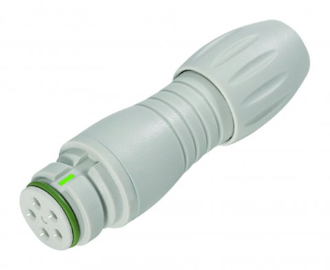 Snap-In Female cable connector, Contacts: 3, 4.0-6.0 mm, unshielded, solder, IP67