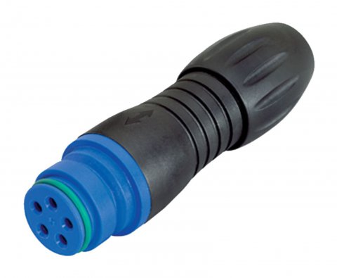 Snap-In Female cable connector, Contacts: 3, 4.0-6.0 mm, unshielded, solder, IP67, UL, VDE